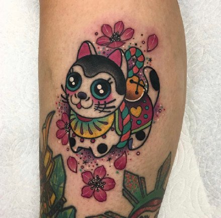 9款个性的重彩色的小纹身作品图片