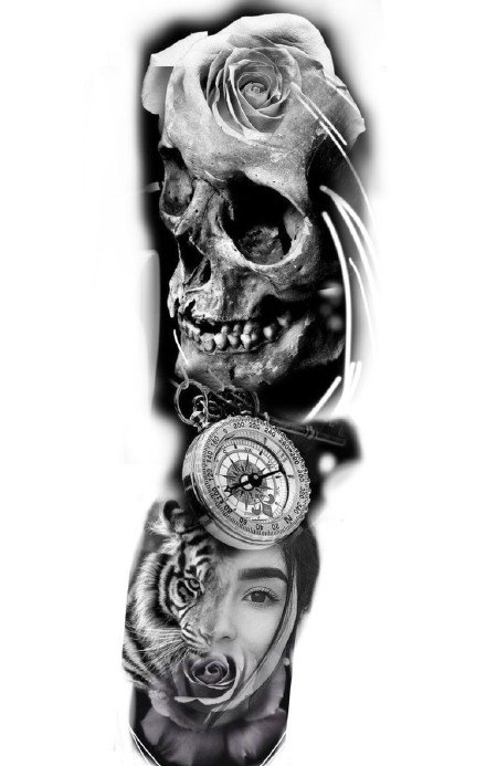 欧美写实的33款包臂纹身素材手稿赏析(30/33)