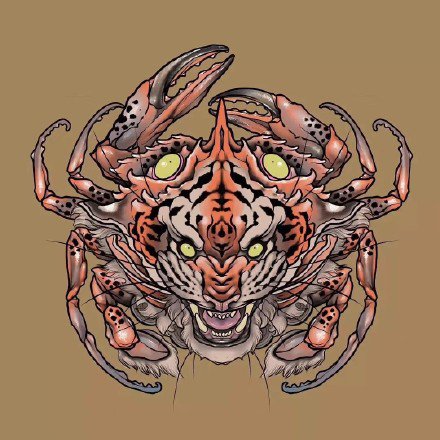 很有创意的一组newschool彩色动物纹身手稿图片(8/9)