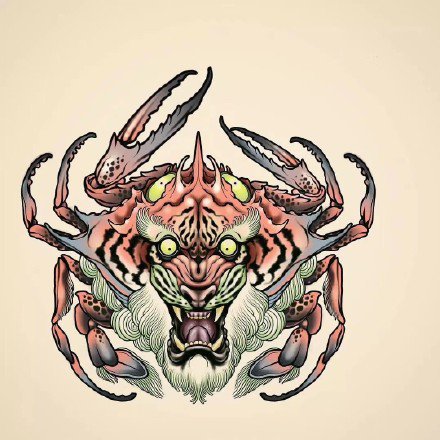 很有创意的一组newschool彩色动物纹身手稿图片(6/9)