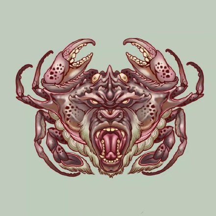 很有创意的一组newschool彩色动物纹身手稿图片(5/9)