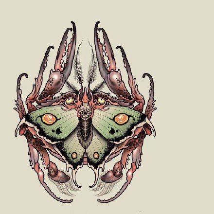 很有创意的一组newschool彩色动物纹身手稿图片(2/9)