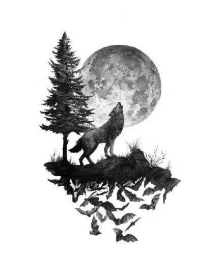 33款创意的插画黑图纹身手稿图片(30/33)