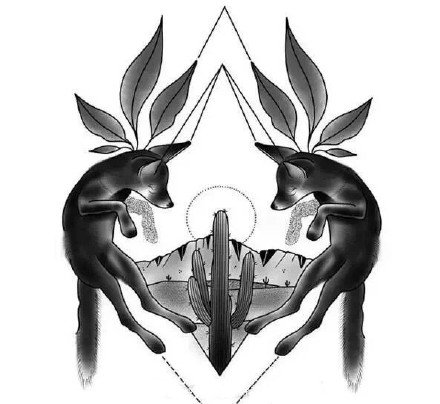 33款创意的插画黑图纹身手稿图片(7/33)