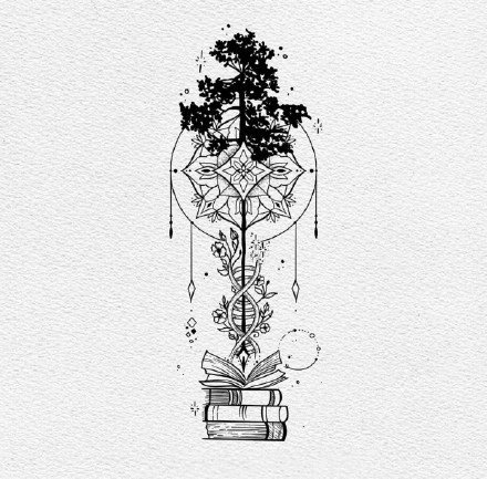 33款创意的插画黑图纹身手稿图片(4/33)