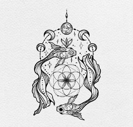 33款创意的插画黑图纹身手稿图片(2/33)