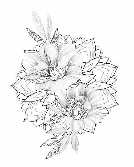 30款素花主题的创意纹身手稿图片(27/30)