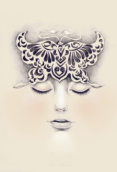 唯美小清新的创意女生小纹身手稿图片(2/9)