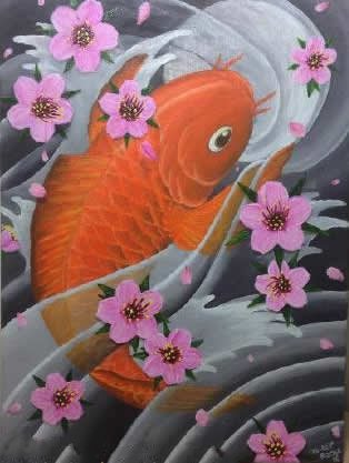 35款鲤鱼主题的纹身手稿图片素材赏析(4/35)