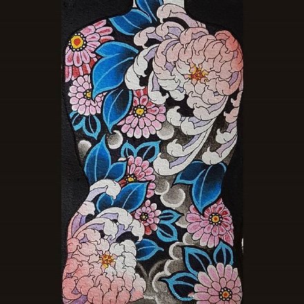 花开富贵的9款传统牡丹花主题纹身手稿图片(7/9)