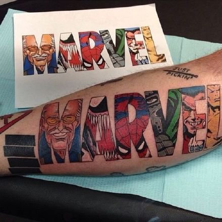 漫画主题的9款大花臂纹身作品
