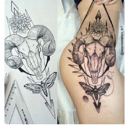 羊头刺青 适合十二生肖羊的一组羊纹身作品图片