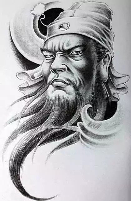 关羽主题的传统关公纹身手稿图片(3/9)