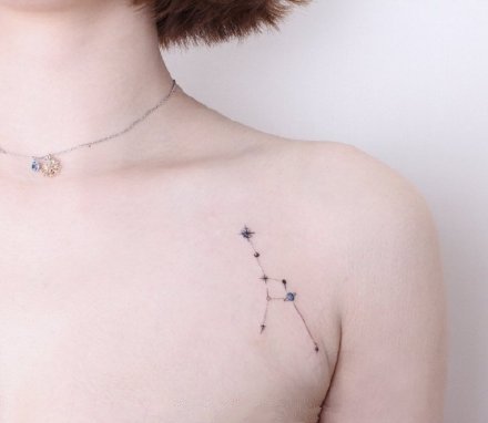 肩部锁骨小清新9款女生纹身图案