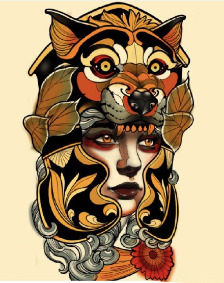 36款欧美school彩色的纹身手稿图片(35/36)