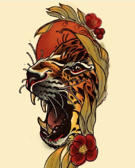 36款欧美school彩色的纹身手稿图片(36/36)