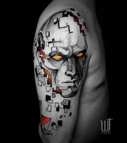 肩头部位的很有设计感的9款纹身作品