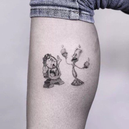 微写实风格的18款黑灰小纹身作品