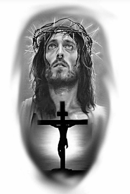 31款耶稣主题的纹身手稿素材图片赏析(19/31)