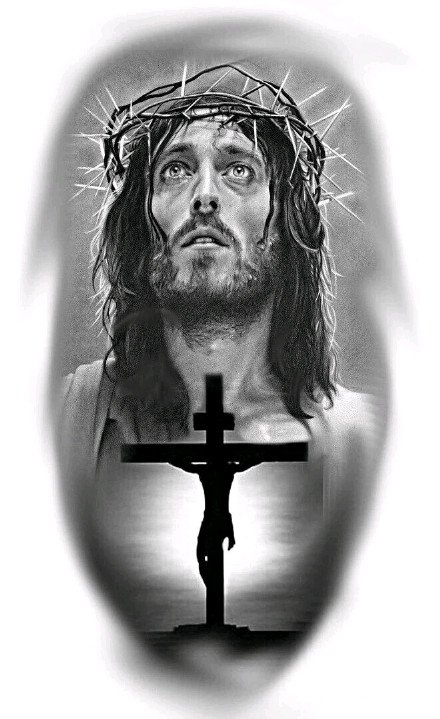 31款耶稣主题的纹身手稿素材图片赏析(13/31)