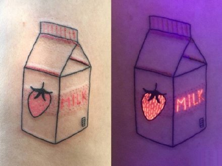 荧光主题的9款夜光纹身效果图欣赏