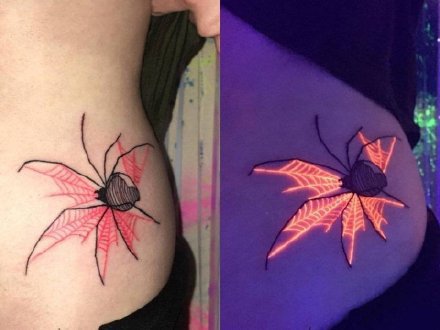 荧光主题的9款夜光纹身效果图欣赏