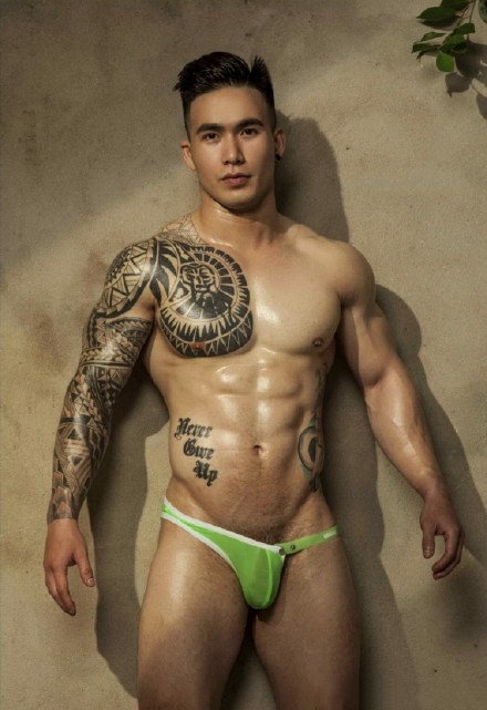 一组越南肌肉型男的纹身帅哥图片
