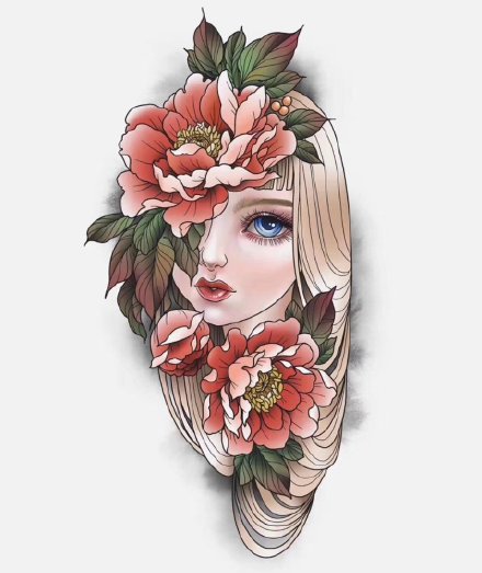 30款漂亮花卉主题的纹身手稿图片(16/30)