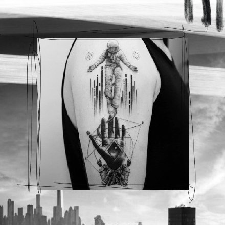 很有意思的一组黑灰创意国外纹身小图