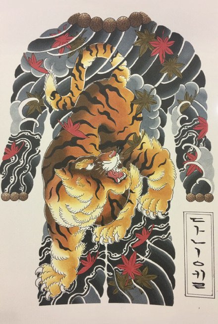 35款传统的大满背纹身手稿效果图赏析(32/35)