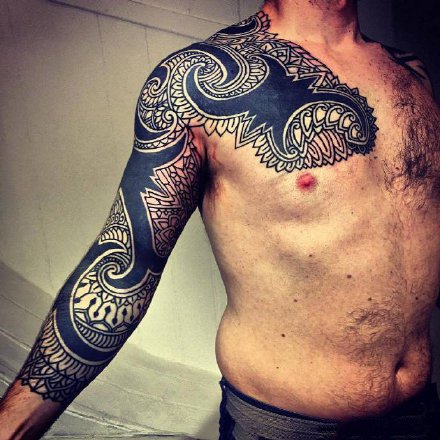 男士帅气的9款几何图腾纹身作品