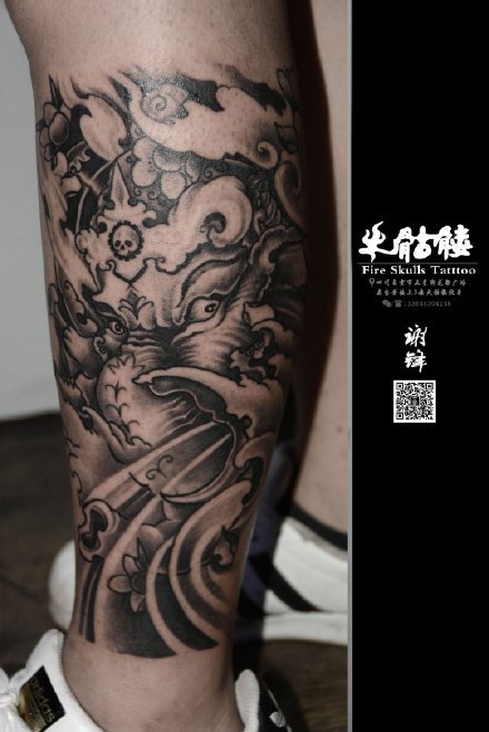 自贡纹身 四川自贡火骷髅刺青的9款纹身店作品