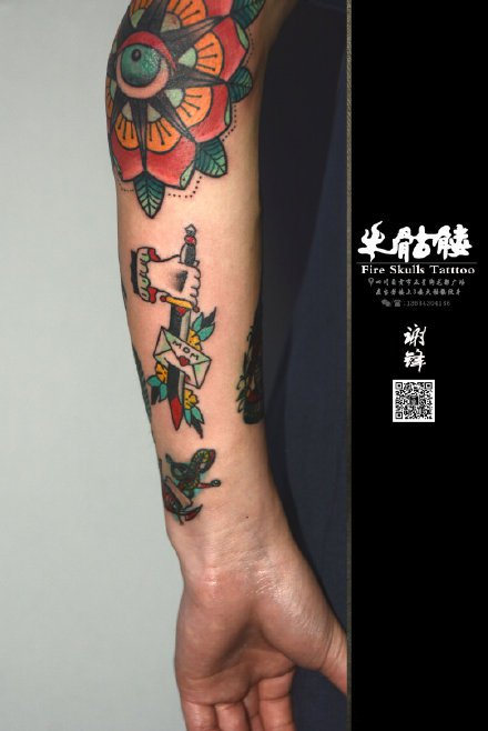 自贡纹身 四川自贡火骷髅刺青的9款纹身店作品
