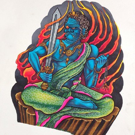 32款不动明王主题的纹身手稿 属鸡人的守护神(32/32)