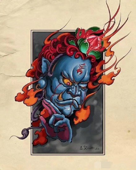 32款不动明王主题的纹身手稿 属鸡人的守护神(31/32)