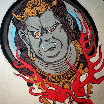 32款不动明王主题的纹身手稿 属鸡人的守护神(28/32)