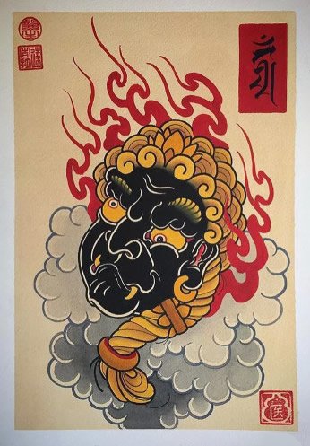 32款不动明王主题的纹身手稿 属鸡人的守护神(19/32)