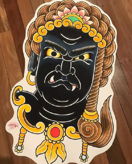 32款不动明王主题的纹身手稿 属鸡人的守护神(16/32)