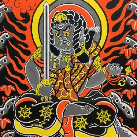 32款不动明王主题的纹身手稿 属鸡人的守护神(15/32)