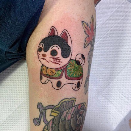 犬张子纹身 日式小狗犬张子的9款纹身作品图