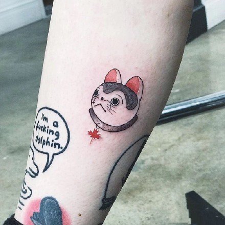 犬张子纹身 日式小狗犬张子的9款纹身作品图