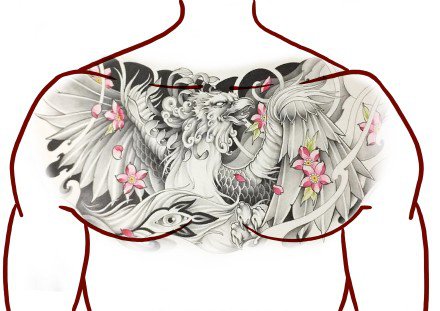 传统花胸的9款纹身效果图赏析(4/9)