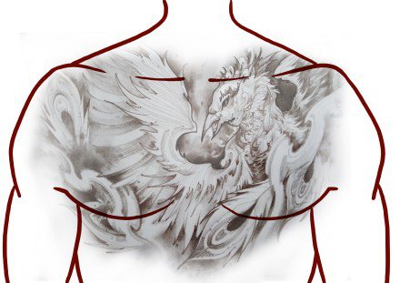 传统花胸的9款纹身效果图赏析(1/9)