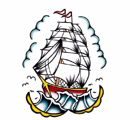 34款oldschool的漂亮彩色小图纹身手稿图片(15/34)