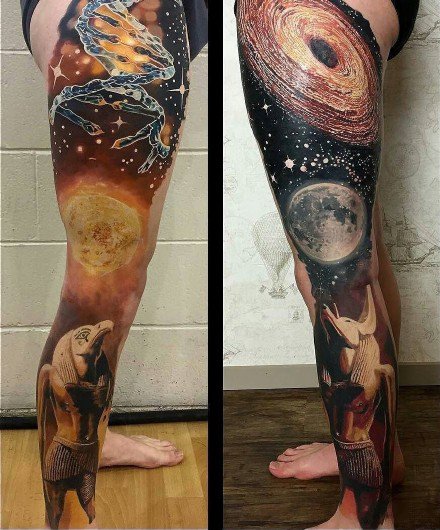 埃及死神阿努比斯的21款纹身作品