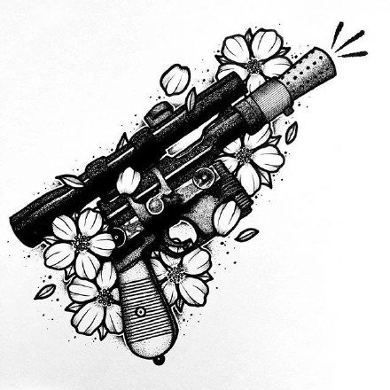 35款个性的黑灰色纹身小图素材图片(18/35)