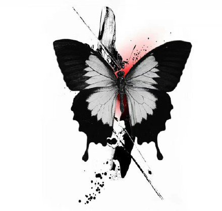 35款个性的黑灰色纹身小图素材图片(9/35)