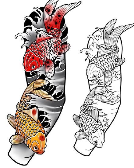 一组漂亮的花臂包臂纹身效果图赏析(4/9)