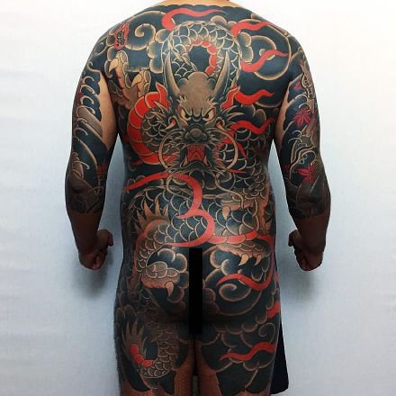 老传统日式全胛大满背的6款纹身作品