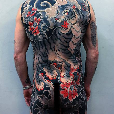 老传统日式全胛大满背的6款纹身作品
